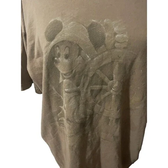 Vintage Disney 1998 Cruise Line Voyages Mickey T Shirt Men's Tan Size Large - Picture 11 of 16